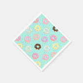 Niedliches Konditorgeschäft Sprinkles Donuts Muste Serviette (Ecke)