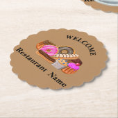 Niedliches Konditorladen willkommen Donut Personal Untersetzer (angewinkelt)