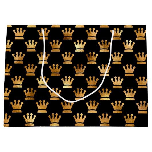 niedliches königliches Party Große Geschenktüte (Vorderseite)