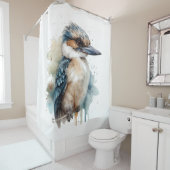 Niedliches Kookaburra an einer Zweigstelle Duschvorhang (Beispiel)