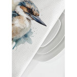 Niedliches Kookaburra auf einer Zweigniederlassung Geschirrtuch<br><div class="desc">Aquarellmalerei eines niedlichen australischen Königspalast Kookaburra auf einem Zweig</div>