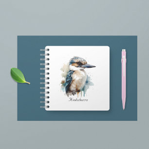 Niedliches Kookaburra auf Zweig, Brauch Notizblock