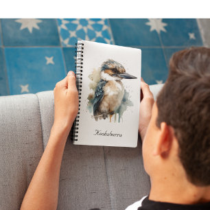 Niedliches Kookaburra auf Zweig, Brauch Notizblock