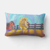 Niedliches Kopf-und Schwanz-Huhn Lendenkissen (Rückseite)