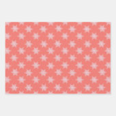 🎄 Niedliches Korallen Weihnachtsmuster Geschenkpapier Set (Vorderseite 3)
