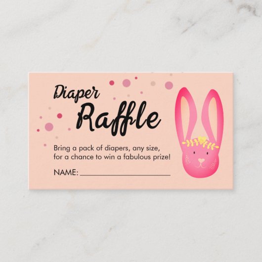 Niedliches Korallenrosa Pastellfarben Party Windel Begleitkarte (Vorderseite)