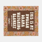 Niedliches koreanisches Drama mit Groovy Floral Fleecedecke (Vorderseite (Horizontal))