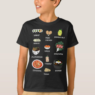 Niedliches koreanisches Essen , Bibimbai und korea T-Shirt