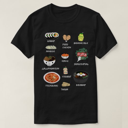 Niedliches koreanisches Shirt für Lebensmittel, Bi (Design vorne)