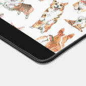 Niedliches Korgi-Dog-Monogramm Schreibtischunterlage (Ecke)