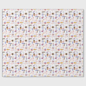 Niedliches Kosmetikmuster Geschenkpapier (Flach)