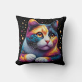 Niedliches kosmisches Katzenkissen! Kissen (Vorderseite)