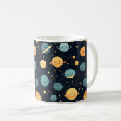 Niedliches Kosmos-Muster Kaffeetasse (VorderseiteRechts)