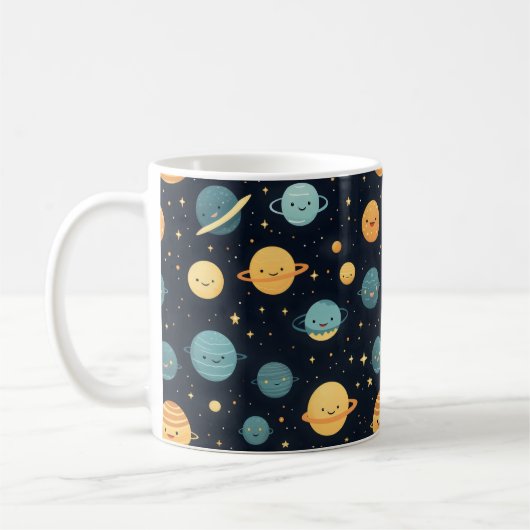 Niedliches Kosmos-Muster Kaffeetasse (Links)