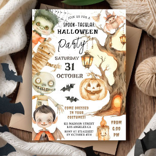 Niedliches Kostüm Halloween-Party Spooktacular Kin Einladung