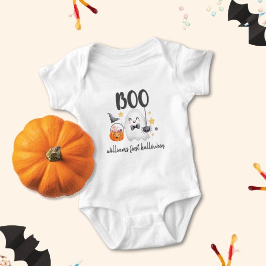 Niedliches Kostüm Spooky Ghost Pumpkin Halloween Baby Strampler