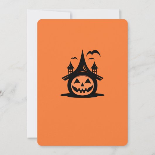 Niedliches KostümHalloween-Party Einladung (Rückseite)