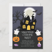 Niedliches KostümHalloween-Party Einladung (Vorderseite)