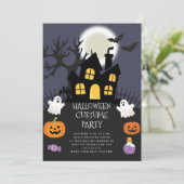 Niedliches KostümHalloween-Party Einladung (Stehend Vorderseite)