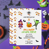 Niedliches KostümHalloween-Party Herbsteinladung Einladung
