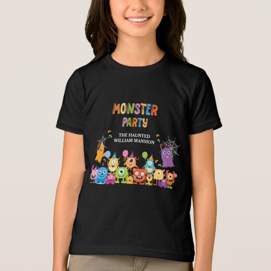 Niedliches Kostümmonster-Halloween-Party für Kinde Tri-Blend Shirt (Vorderseite)