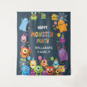 Niedliches Kostümmonster-Halloween-Party für Kinde Wandteppich (Vorderseite)