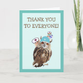 Niedliches Krankenhauspersonal Vielen Dank Karte (Vorderseite)