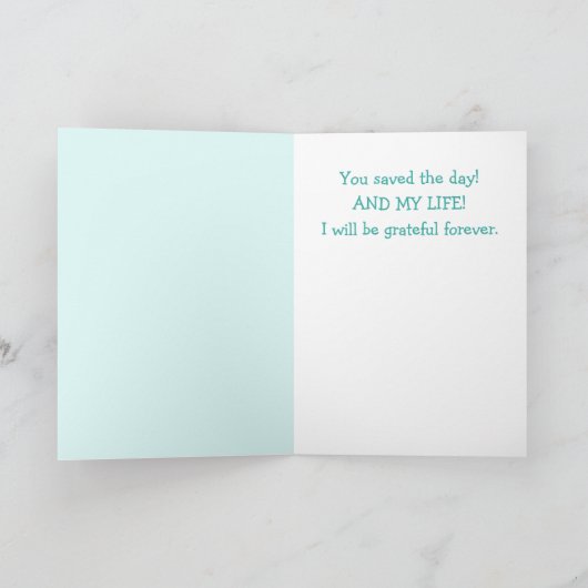 Niedliches Krankenhauspersonal Vielen Dank Karte (Innenseite)