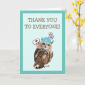 Niedliches Krankenhauspersonal Vielen Dank Karte (Gelbe Blume)