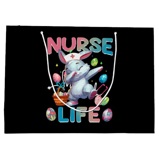 Niedliches Krankenleben Abenteuer Ostern Große Geschenktüte (Rückseite)