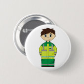 Niedliches Krankenwagen-Mann-Abzeichen Button (Vorne & Hinten)