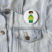 Niedliches Krankenwagen-Mann-Abzeichen Button (Beispiel)