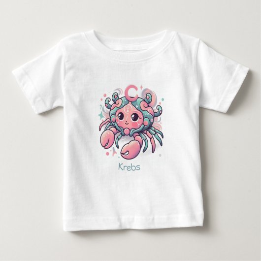 Niedliches Krebs Meeresleben Design Baby T-shirt (Vorderseite)