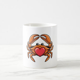Niedliches Krebsherz für Krebslieder Kaffeetasse