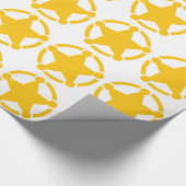 Niedliches Kreissheriff-Abzeichen Geschenkpapier (Ecke)
