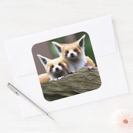 Niedliches Kriterium 2 Quadratischer Aufkleber (Umschlag)