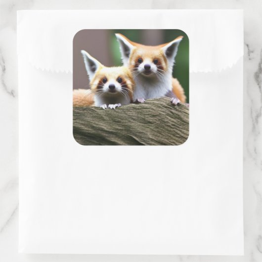 Niedliches Kriterium 2 Quadratischer Aufkleber (Tasche)