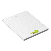 Niedliches Krokodil auf weißer Linse Notizblock (angewinkelt)