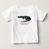 Niedliches Krokodil - Gefährdete Tiergrafik - Baby T-shirt (Vorderseite)