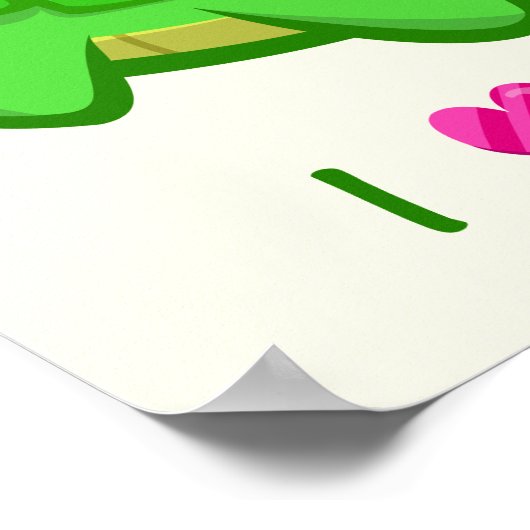 Niedliches Krokodil-Liebe Kawaii Cartoon Baby Poster (Ecke)