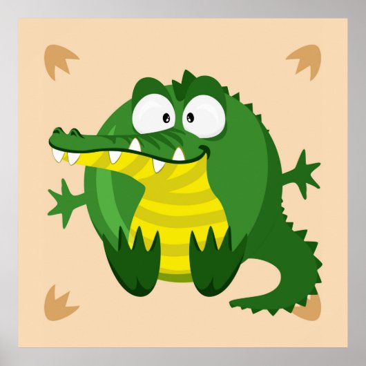 Niedliches Krokodil Poster (Vorne)