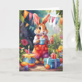 Niedliches Kuchen im Garten bei einem Party | Kart Karte (Vorderseite)