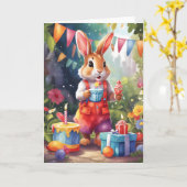 Niedliches Kuchen im Garten bei einem Party | Kart Karte (Gelbe Blume)