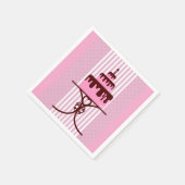 Niedliches Kuchen Nachmittagstee Party Serviette (Ecke)