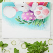 Niedliches Küchen-Tuch Osterhasewatercolor-| Geschirrtuch (Gefaltet)