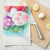 Niedliches Küchen-Tuch Osterhasewatercolor-| Geschirrtuch (Viertel Falte)