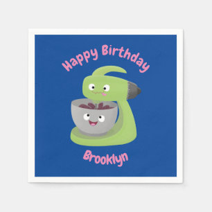 Niedliches Kuchenmischer Küchengerät Cartoon Servi Serviette