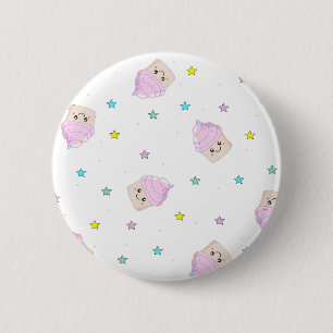 Niedliches Kuchenmuster Button