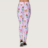 Niedliches Kuchenmuster Süßspeise Leggings (Rückseite)