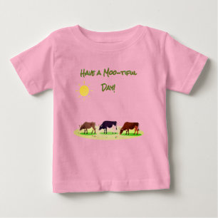 Niedliches Kuh-Farm-Baby-T-Shirt Baby T-shirt
